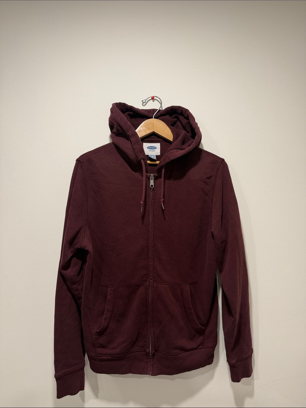 Old Navy Men's Hooded Full-Zip Jacket in Burgundy